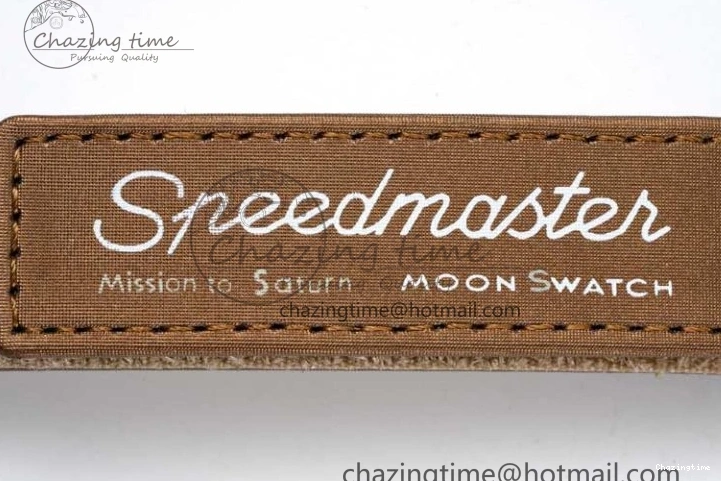 0309 Speedmaster Misson To Saturn 1:1 Best Edition Beige Dial On Nylon Strap Quartz Casual 7861